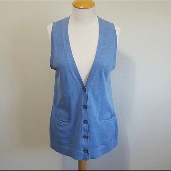 J. Jill Jackets & Blazers - J.Jill blue knit vest size small